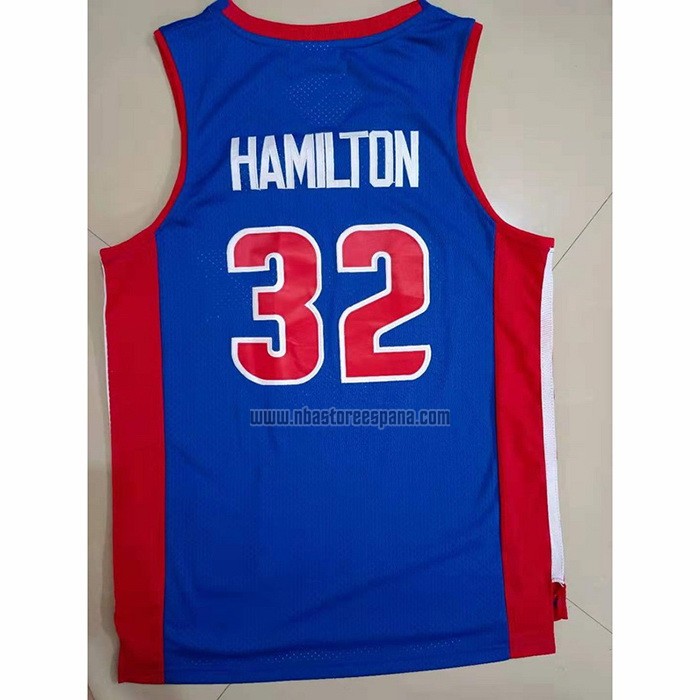 Camiseta Detroit Pistons Richard Hamilton NO 32 Mitchell & Ness 2003-04 Azul